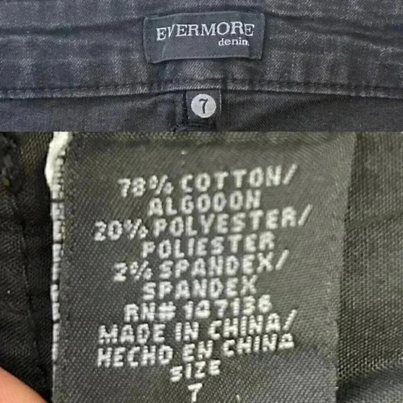 Evermore Skinny Jeans Side Studded Ankle Cropped Black Denim Size 29 7 - Picture 9 of 15